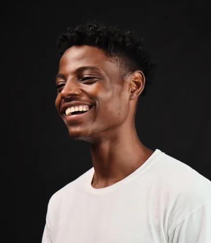 Model wearing a cotton t-shirt